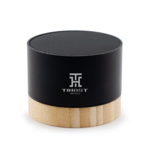 Kabelloser Lautsprecher aus Recyclingaluminium für Ihre Werbung